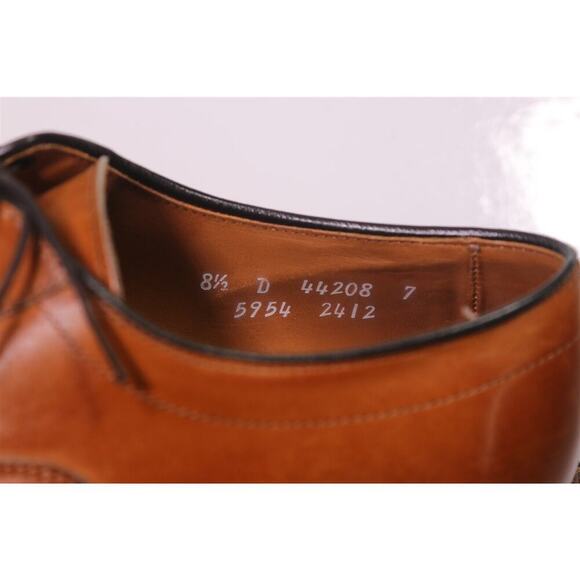 Allen Edmonds Hillcrest Honey Brown Bicycle Toe Oxford Dress Shoes US 8.5 D - Picture 11 of 12